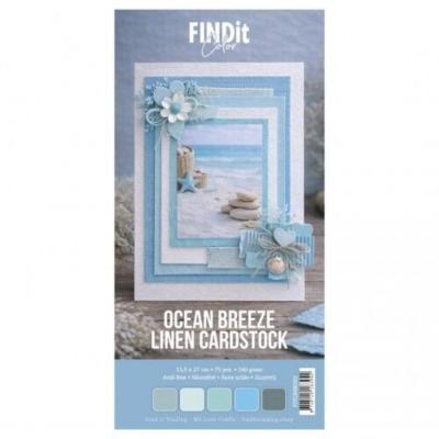 Find It Linen Cardstock - Ocean Breeze